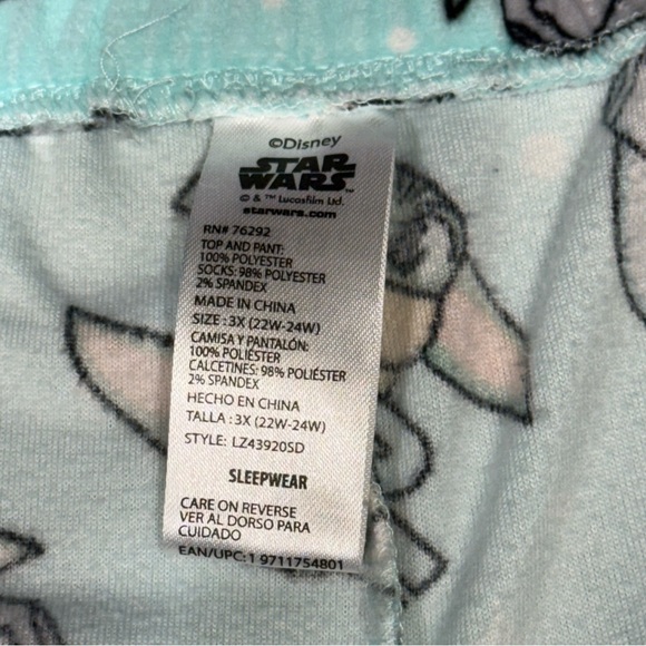 Star Wars Baby Yoda Pajama Pants - Size 3XL - Picture 7 of 11